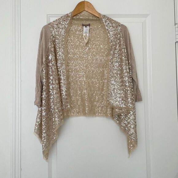 Maliparmi Gold Sequins Cardigan Size M - Picture 1 of 5